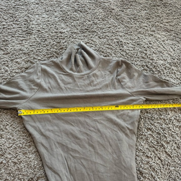 The Foxy Kind Ribbed Turtleneck Long Sleeve Bodysuit Brown L - Picture 9 of 9